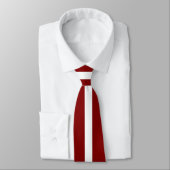Cravate Marron et Rayure Blanche (Attaché)