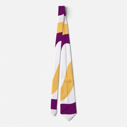 Cravate Marron jaune lignes courbes rouge ondulé design mo (Dos)