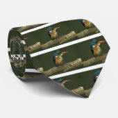 Cravate Martin-pêcheur de malachite (Roulé)