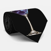 Cravate Martini bleu (Roulé)