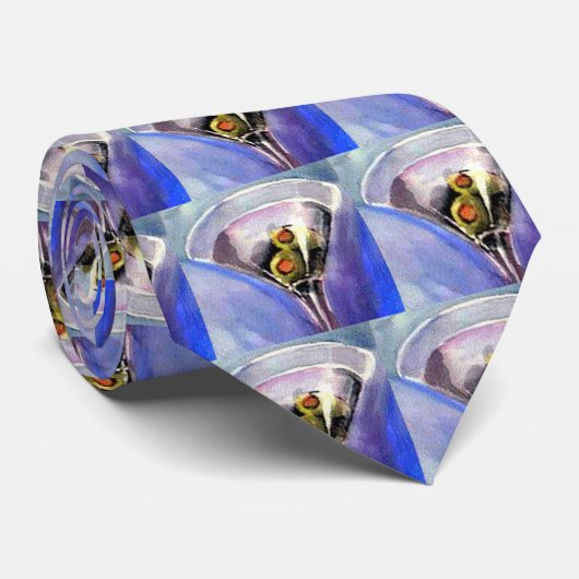 Cravate Martini sale (Roulé)