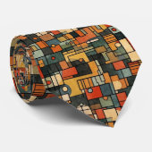 Cravate Marvel géométrique : Style Cubiste captivant (Roulé)