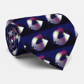 Cravate Mascarade bleue de minuit (Roulé)