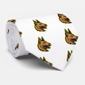 Cravate Mascotte de chien de Malinois de Belge (Roulé)