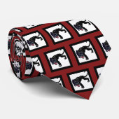 Cravate Mascotte de l'équipe de la Panthère noire sur n'im (Roulé)