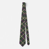 Cravate masculin vert violet et jaune (Devant)