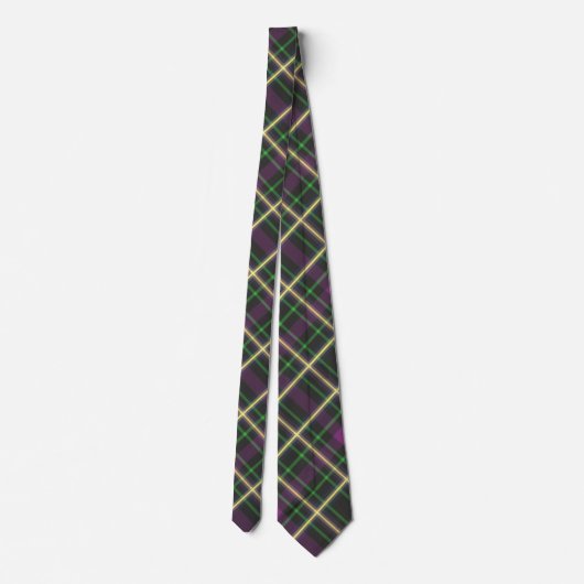Cravate masculin vert violet et jaune (Dos)