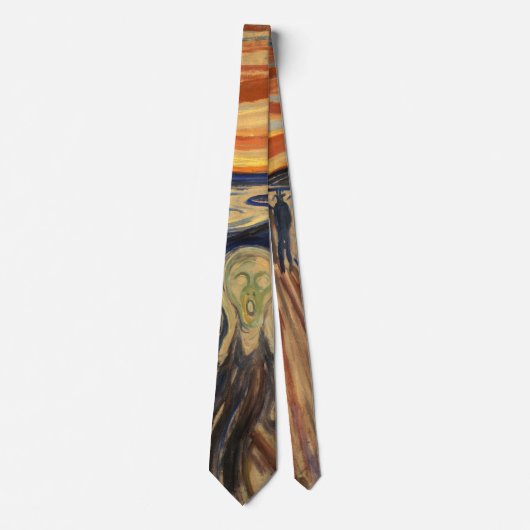 Cravate masculine avec le cri de Munch (Devant)