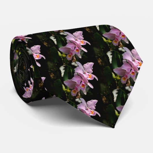 Cravate masculine de Cattleya Trianae (Roulé)