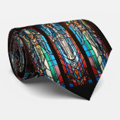 Cravate masculine en vitrail marial (Roulé)