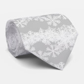 Cravate masculine - Flammes de neige de Noël (Roulé)