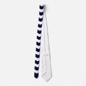 Cravate masculine Navy Blue & White Chevron (Dos)