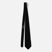 Cravate masonic long tie with the square and compasses (Dos)