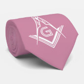 Cravate masonique rose - Freemason Necktie (Roulé)