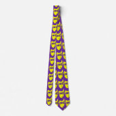 Cravate Masque de Carnaval Mardi Gras sur CouTie Violet (Dos)