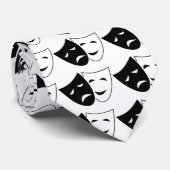 Cravate Masque De Comédie Et De Tragédie (Roulé)
