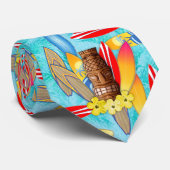 Cravate Masque et planches de surf de Tiki (Roulé)