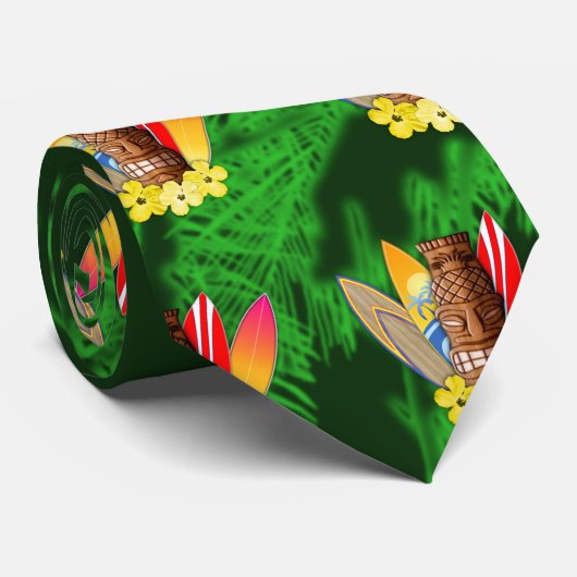 Cravate Masque et planches de surf de Tiki (Roulé)