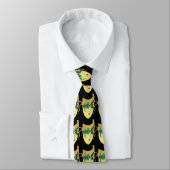Cravate Masque Mardi Gras Carnaval sur Black NeckTie (Attaché)