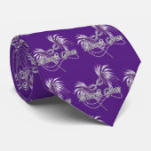 Cravate Masque Mardi Gras Violet (Roulé)