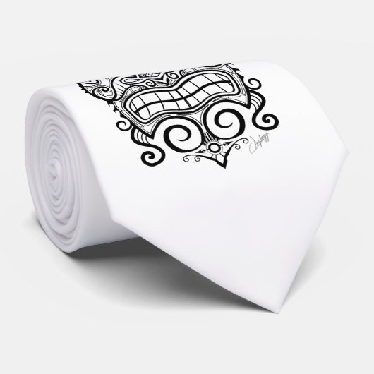 Cravate Masque Tiki (Roulé)