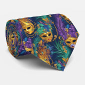 Cravate Masques de couleur de Mardi Gras (Roulé)