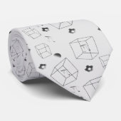 Cravate Math Motif noir et blanc (Roulé)