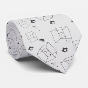 Cravate Math Motif noir et blanc