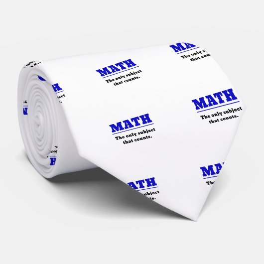 Cravate Maths le seul sujet qui compte (Roulé)