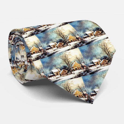 Cravate Matin neigeux (Roulé)