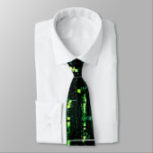 Cravate Matrice de code Cyberpunk d'erreur système (Attaché)