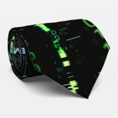 Cravate Matrice de code Cyberpunk d'erreur système (Roulé)