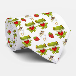 Cravate Matrices Grenouilles poulet fraise