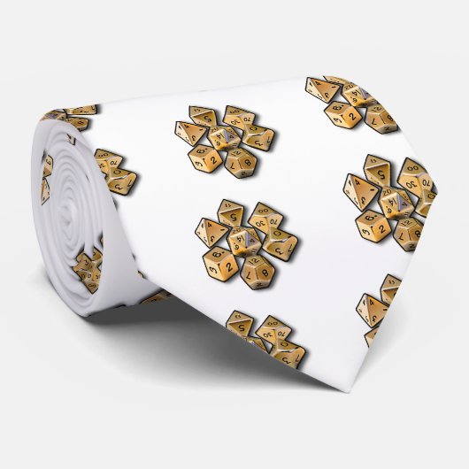 Cravate Matrices polyèdres d'or (Roulé)