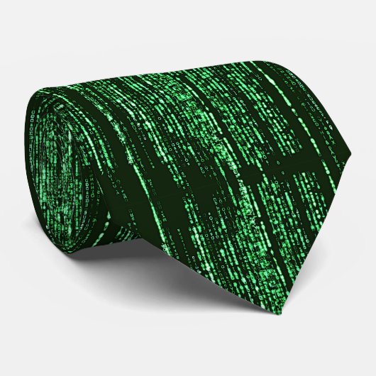 Cravate Matrix code Be a warrior againt the system  (Roulé)