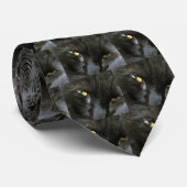 Cravate mauvaise de chat noir (Roulé)