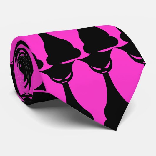 Cravate mauvaise déplaisante de chat noir (Roulé)