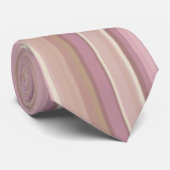 Cravate Mauve, brun, et motif rayé vert (Roulé)