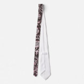 Cravate Mauve floral et chocolat (Dos)