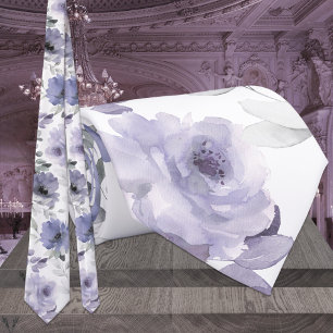 Cravate Mauve Lavande d'argent Mariage Eucalyptus