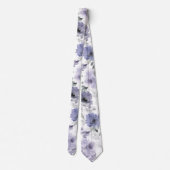 Cravate Mauve Lavande d'argent Mariage Eucalyptus (Dos)