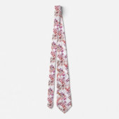 Cravate Mauve Taupe Dusty Blush Pink Motif d'art rétro (Dos)