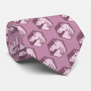 Cravate Mauve Unicorn Hexagon Motif