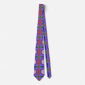 Cravate Mauve violet et design moderne vert (Devant)