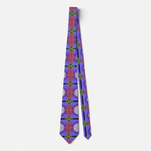 Cravate Mauve violet et design moderne vert (Devant)