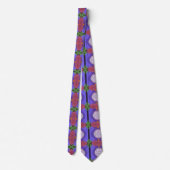 Cravate Mauve violet et design moderne vert (Dos)