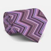 Cravate Mauve zigzag stripes (Roulé)