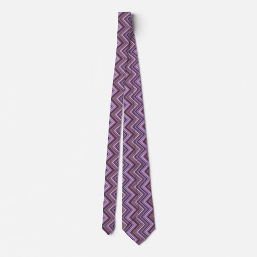 Cravate Mauve zigzag stripes (Dos)