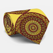 Cravate Médaillon de danse du soleil (Roulé)