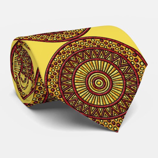 Cravate Médaillon de danse du soleil (Roulé)